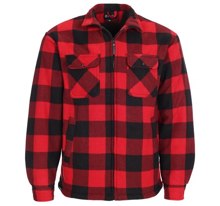 Castle Clothing / Tuff Stuff 126 Zipped Fort Portman Shacket - Red - Large (L)