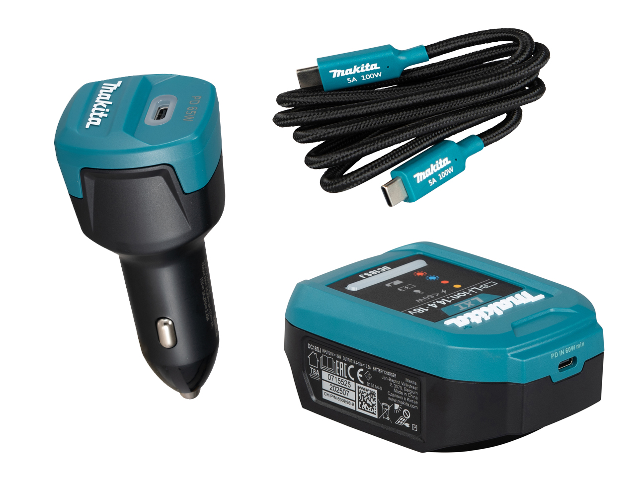 Makita 1916H8-8 In Car Charger Adapter & Cable