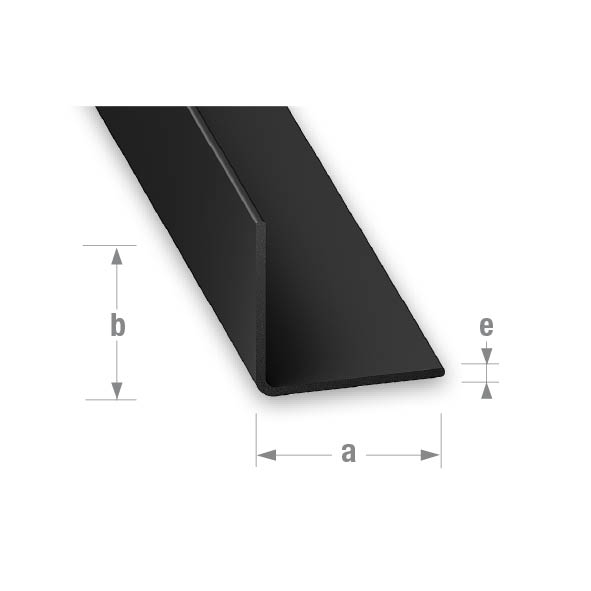 CQFD PVC Equal Corner Black 25mm x 25mm - 1m
