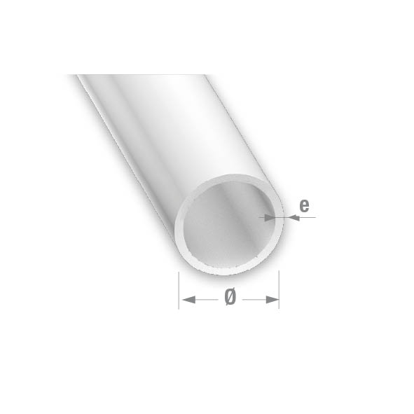 CQFD PVC Round Tube White 10mm Diameter - 1m