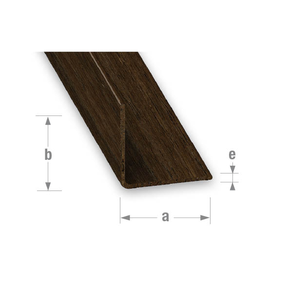 CQFD PVC Equal Corner Dark Brown 30mm x 30mm x 1.2mm - 2m