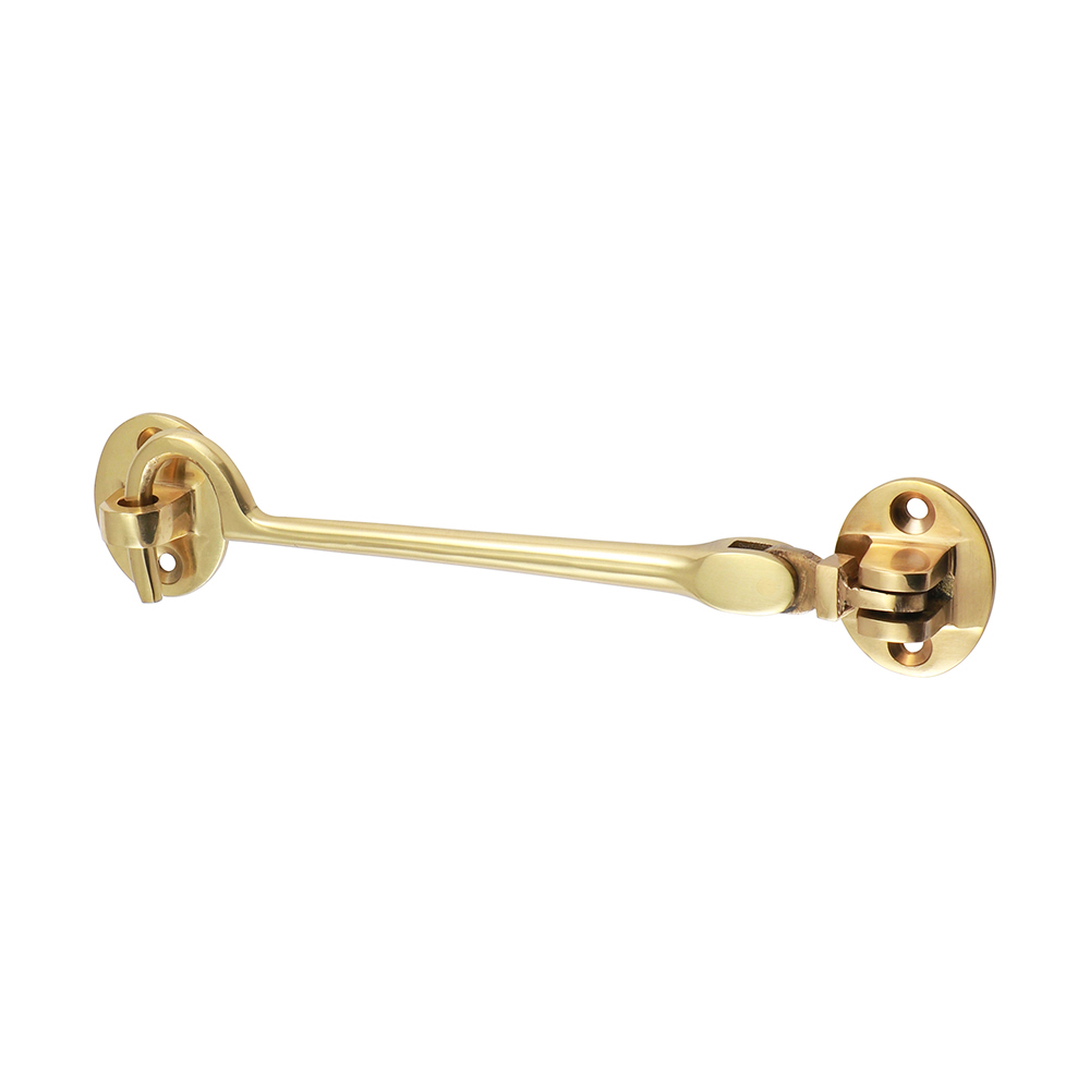Timco 150mm - Cabin Hook - Polished Brass - TIMpac of 1