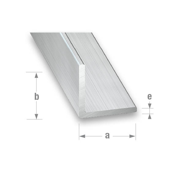 CQFD Raw Aluminium Equal Corner 20mm x 20mm x 1.5mm - 1m
