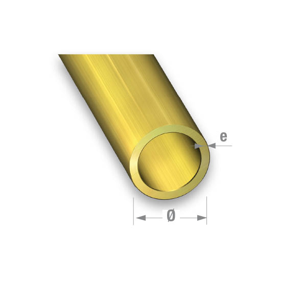 CQFD Brass Round Tube 2mm Diameter - 1m