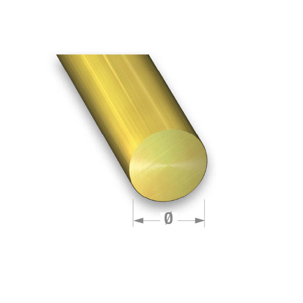 CQFD Brass Round Rod 4mm Diameter - 1m