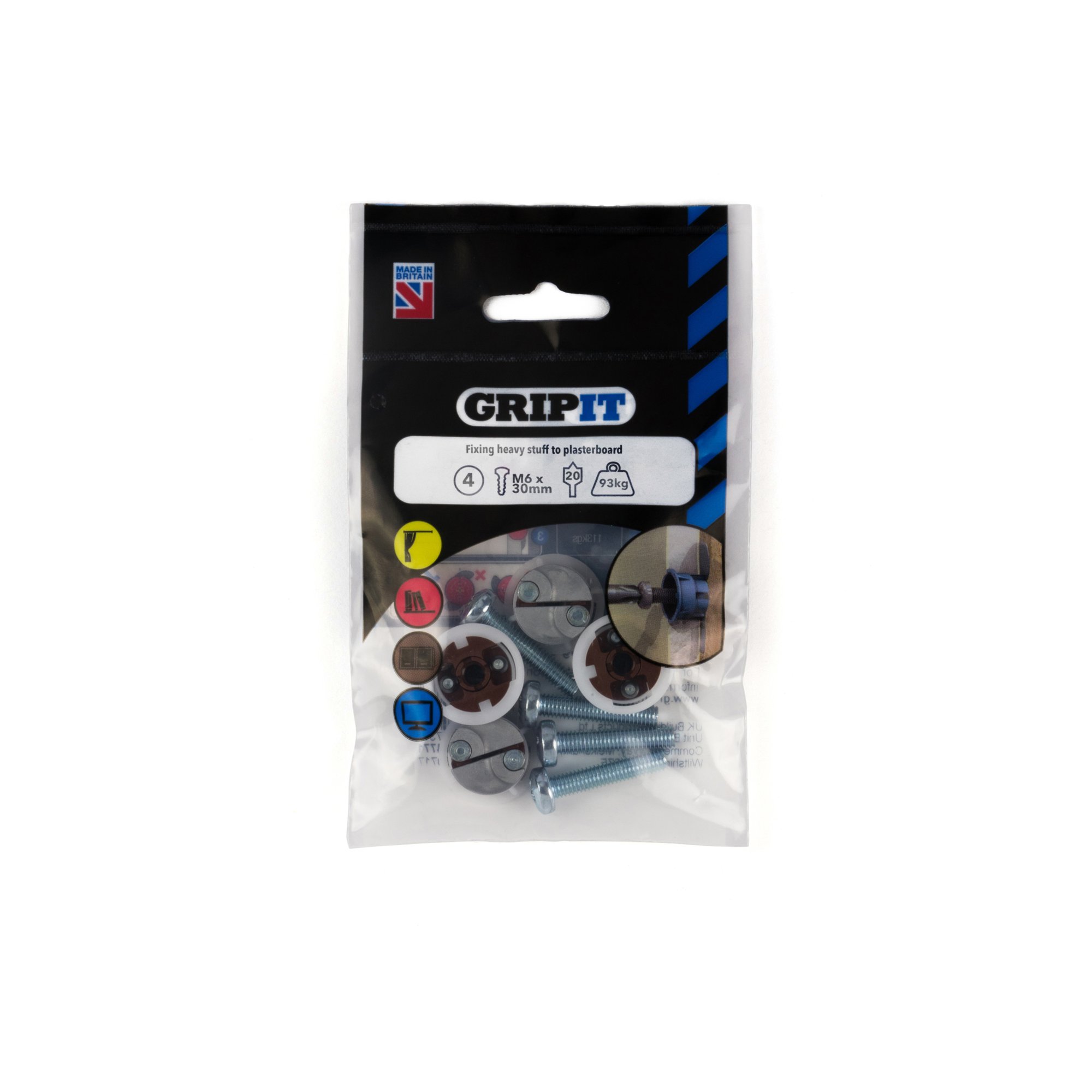 Gripit Fixings - Brown 20mm Fixing Pack - 202-304 - (Pack of 4)