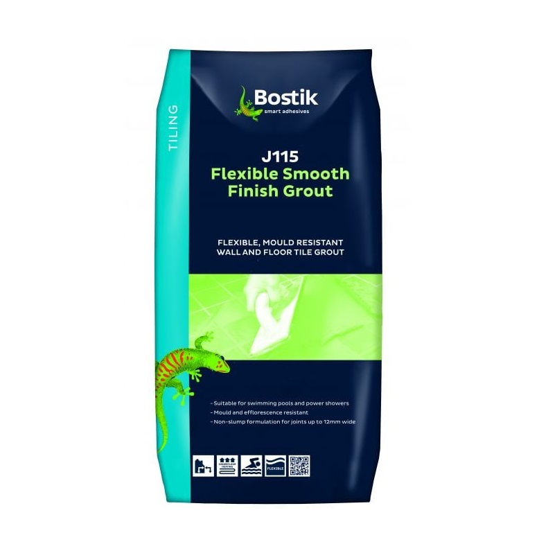 Bostik Flexible Smooth Finish Grout 3kg - Grey - J115GR - 30615341