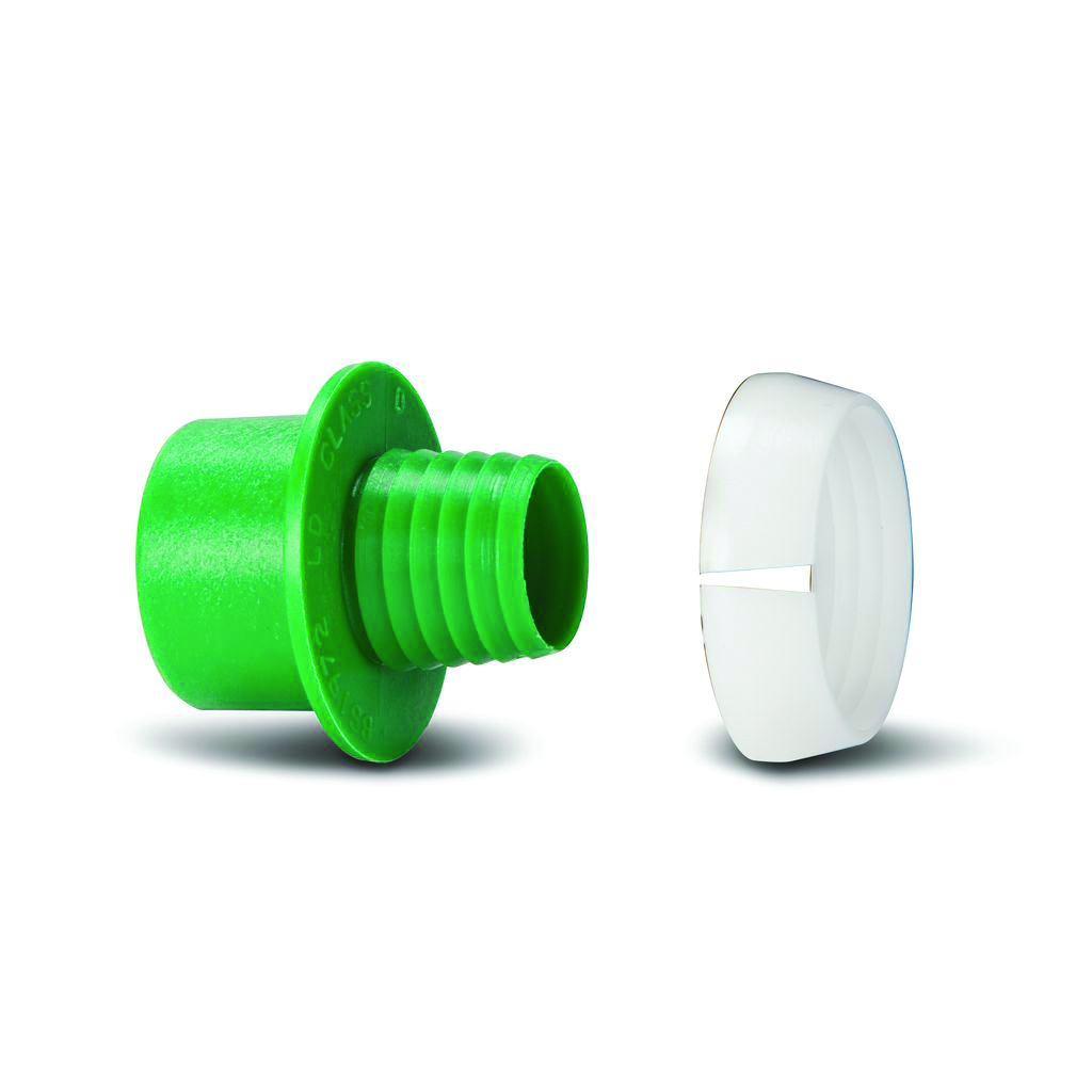 Polypipe Polyfast 50mm x 1.1/2in L D Class D MDPE Adaptor - Light Green 465D112