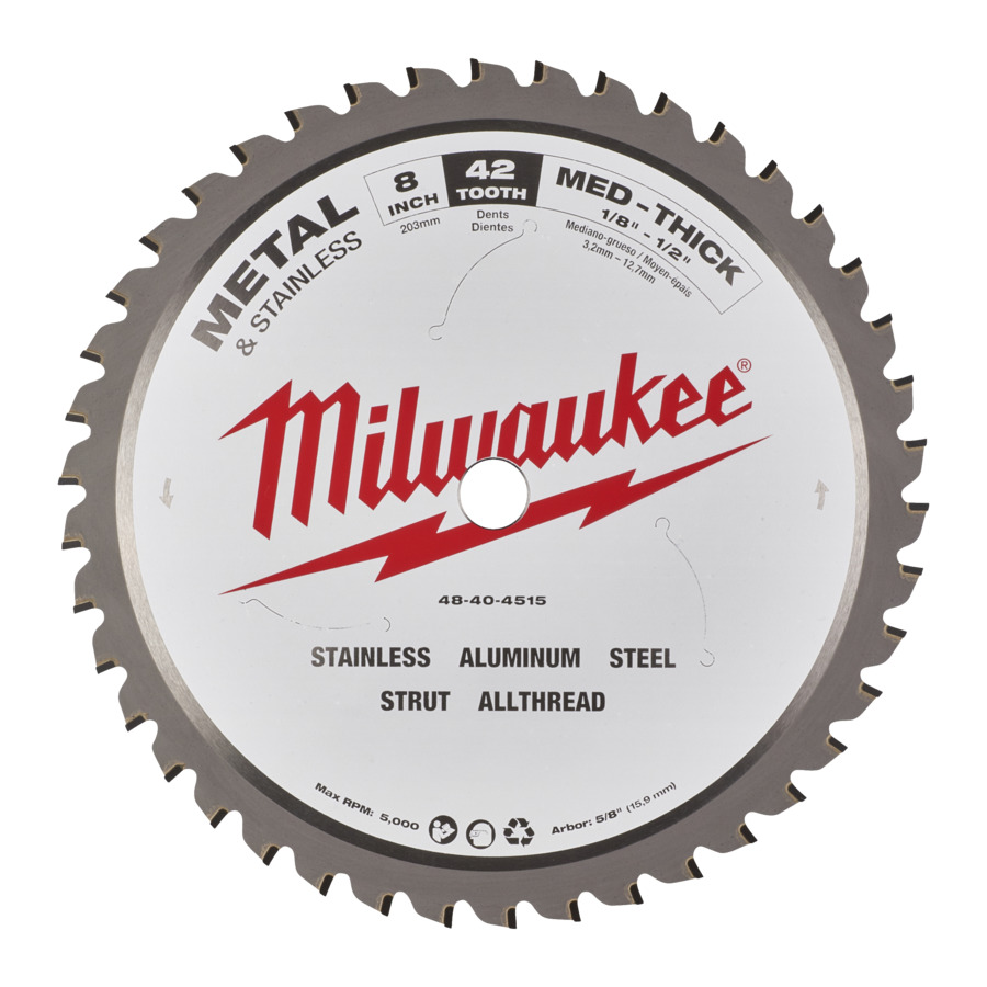 Milwaukee Circular Saw Blade 203 x 5/8 x 42TH - Metal Blade - 48404515