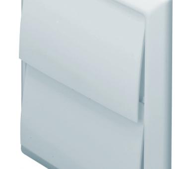 Domus Easipipe 100 Rigid Duct Outlet With Gravity Flaps White