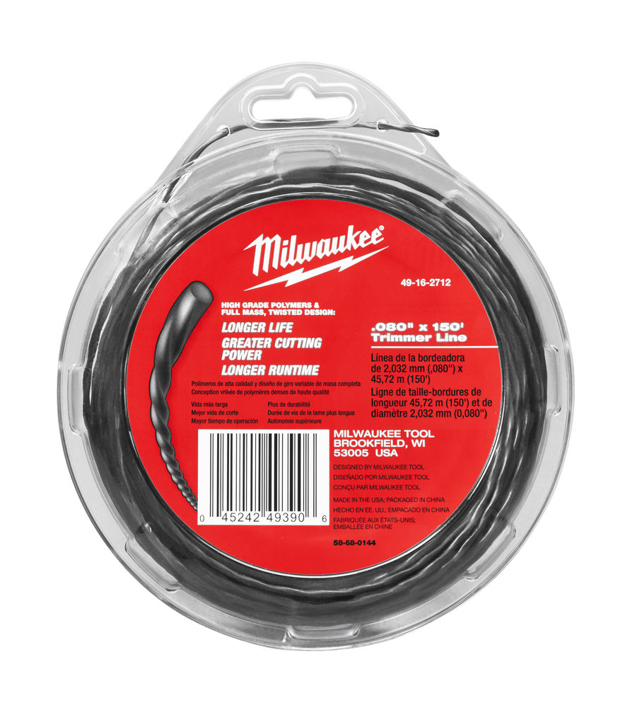 Milwaukee Line Trimmer Replacment Line Spool 2mm x 45m - 49162712