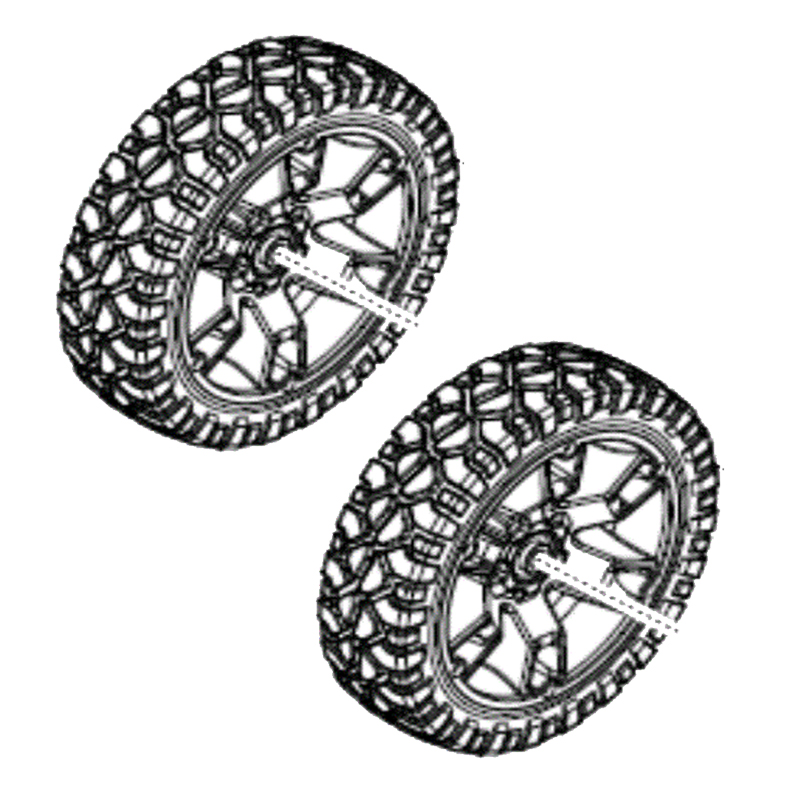 Milwaukee Packout - Spare Part - Pair of Packout Wheels Only - 4931466533