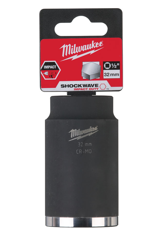 Milwaukee 32mm 1/2in Shockwave Impact Duty - Impact Socket Deep 4932352860