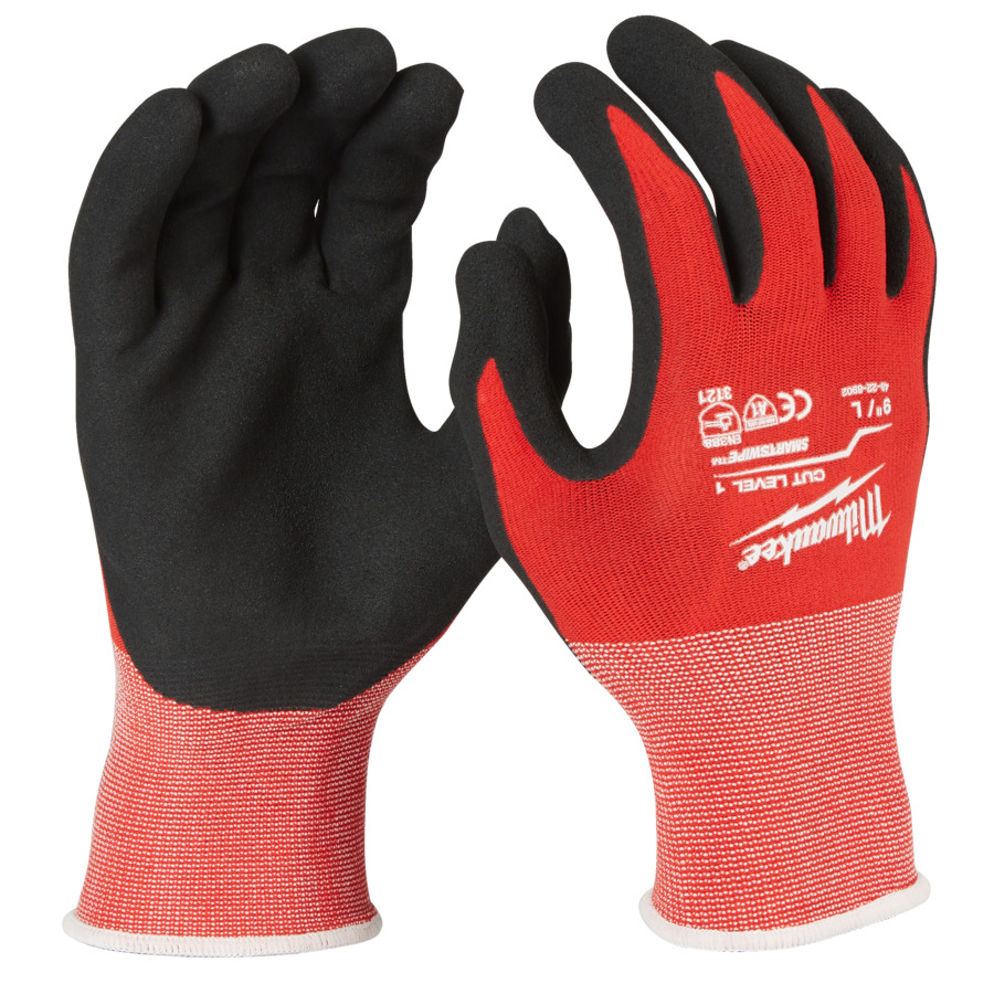 Milwaukee 4932471417 Cut Resistant Gloves Level 1 Dipped 9/L