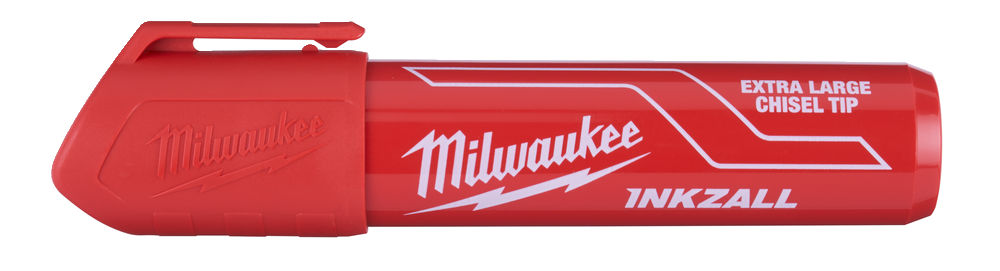 Milwaukee Inkzall Red Extra Large Chisel Tip Marker Pen - 48223266