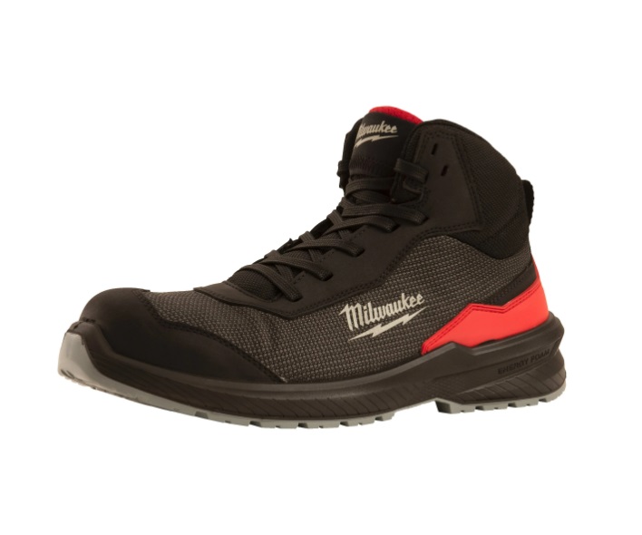 Milwaukee Flextred Footwear - S1PS Mid Cut Boot - Black - Size 6