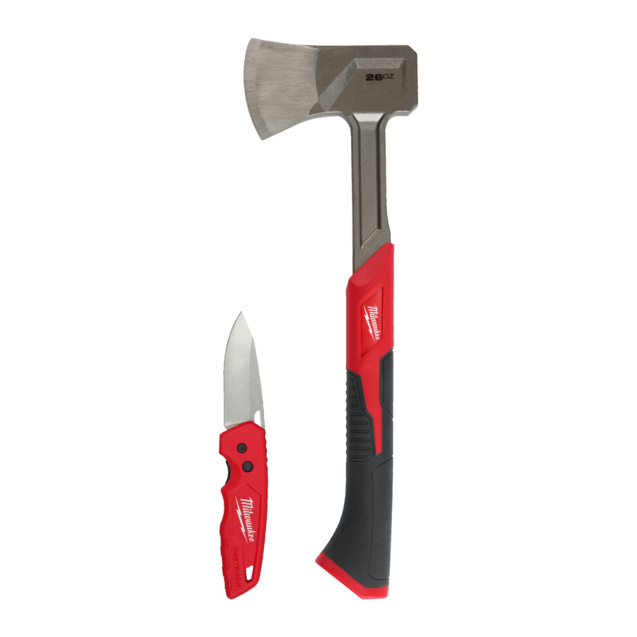 Milwaukee Fibreglass Fastback Hand Axe &amp; Knife Set - 4932499031