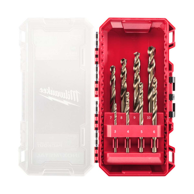 Milwaukee HSS-Cobalt Drill Bit Set in PACKOUT Case 8pc - 4932499256