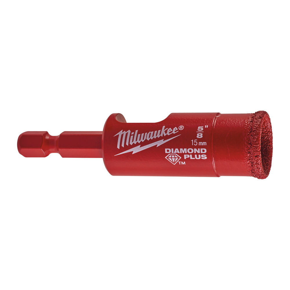 Milwaukee 15mm Diamond Plus 1/4in Wet / Dry Drill Bit 49560513