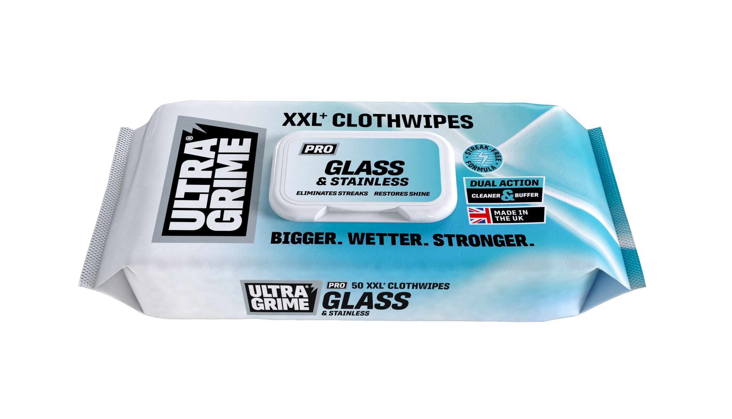 UltraGrime Glass &amp; Stainless XXL Clothwipes - 5980 - 50PK