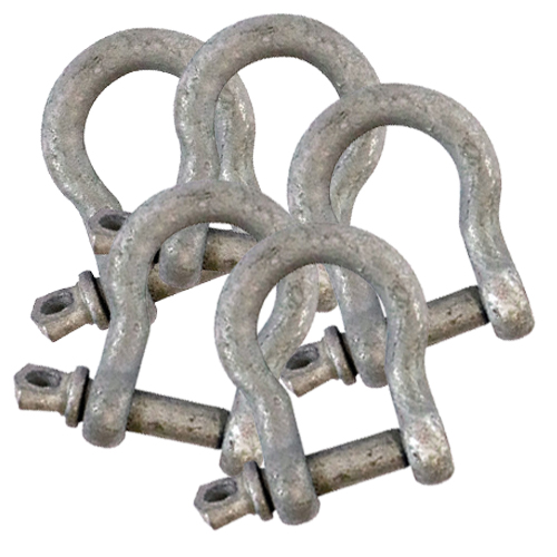 Timco 8mm - Bow Shackles - Hot Dipped Galvanised - TIMbag of 5