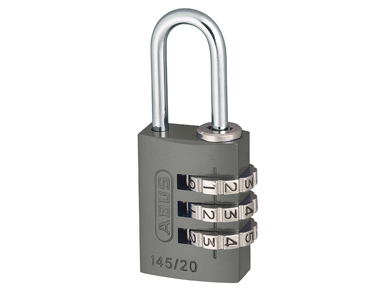 ABUS Mechanical 145/20 20mm Aluminium Combination Padlock Titanium 46576 ABU14520TIT