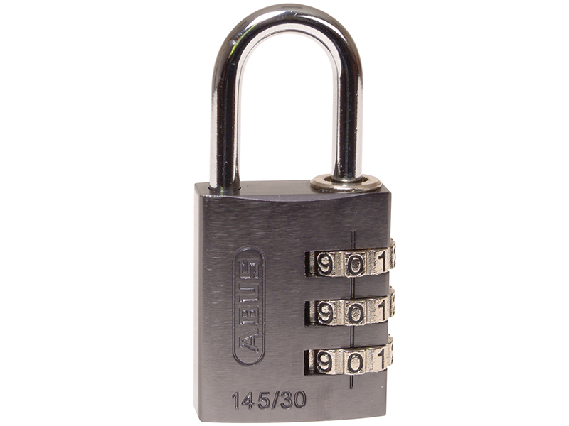 ABUS Mechanical 145/30 30mm Aluminium Combination Padlock Titanium 46585 ABU14530TIT