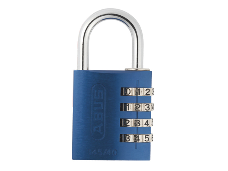 ABUS Mechanical 145/40 40mm Aluminium Combination Padlock Blue 49523 ABU14540BLU