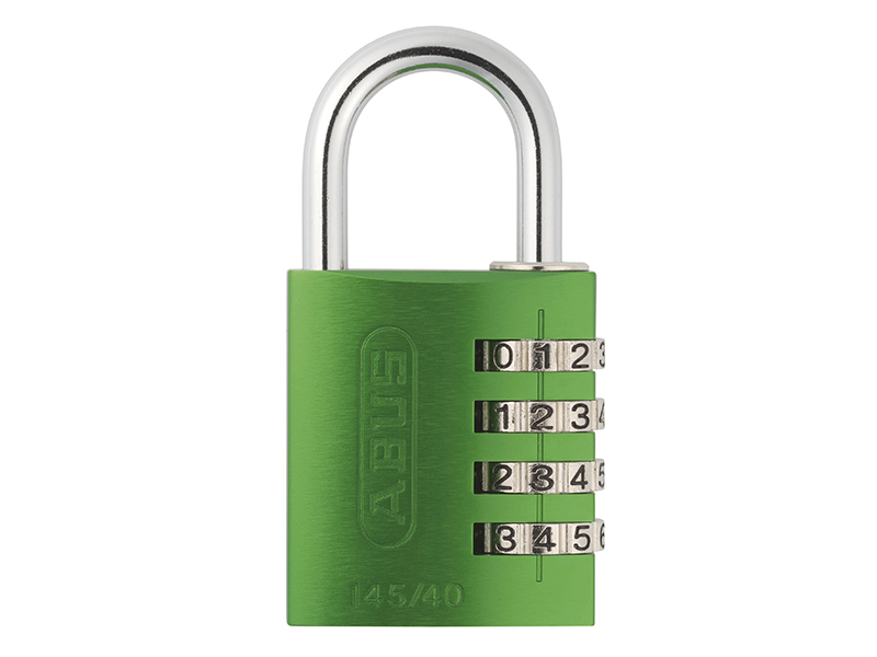 ABUS Mechanical 145/40 40mm Aluminium Combination Padlock Green 49531 ABU14540GRE