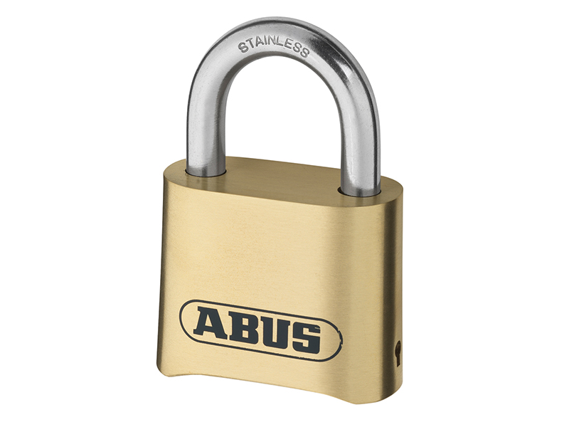 ABUS Mechanical 180IB/50 50mm Brass Body Combination Padlock (4-Digit) Carded ABU180IB50C