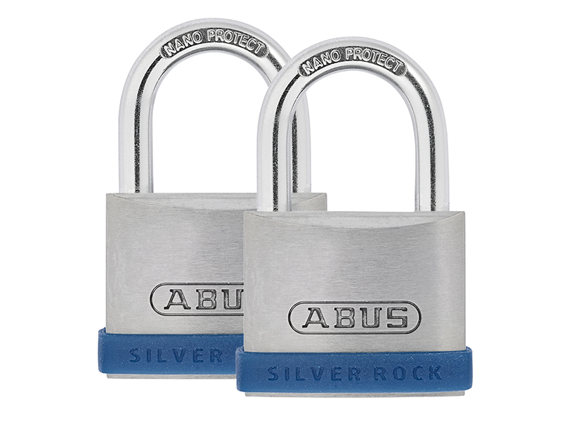 ABUS Mechanical 40mm Silver Rock 5 Padlock Twin Pack ABU540TC