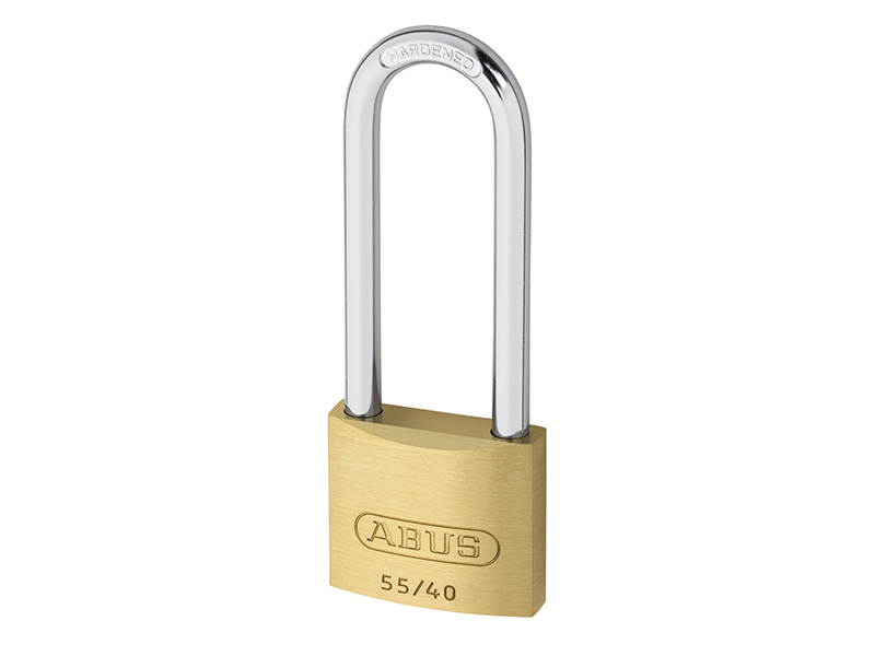 ABUS Mechanical 55/40mm Brass Padlock 63mm Long Shackle ABU5540LS63