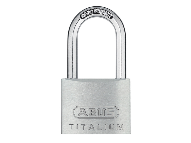 ABUS Mechanical 64TI/40mm TITALIUM Padlock 40mm Long Shackle Keyed Alike KA6411 ABUKA54579