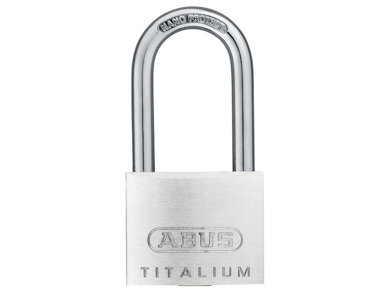 ABUS Mechanical 64TI/40mm TITALIUM Padlock 40mm Long Shackle Carded ABU64TI4040C