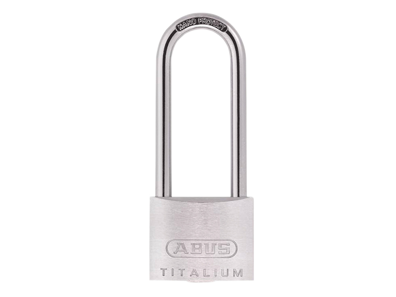 ABUS Mechanical 64TI/40mm TITALIUM Padlock 63mm Long Shackle Keyed Alike KA6411 ABUKA54582