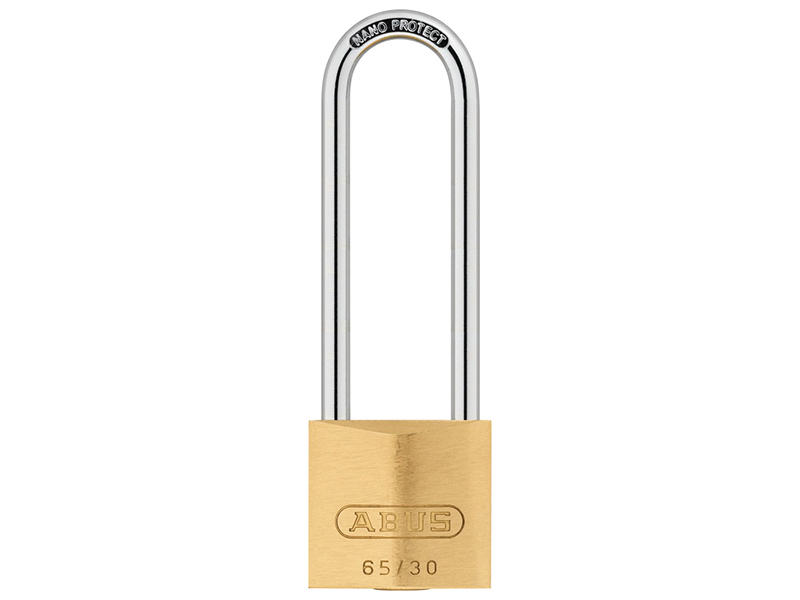 ABUS Mechanical 65/30mm Brass Padlock 60mm Long Shackle Keyed Alike 6304 ABUKA12635