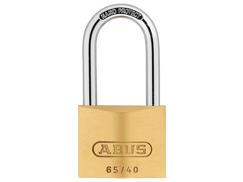 ABUS Mechanical 65/40mm Brass Padlock 40mm Long Shackle Keyed Alike 6404 ABUKA12012