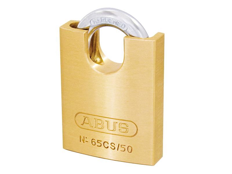 ABUS Mechanical 65CS/50mm Brass Padlock Closed Shackle Carded ABU6550CSC