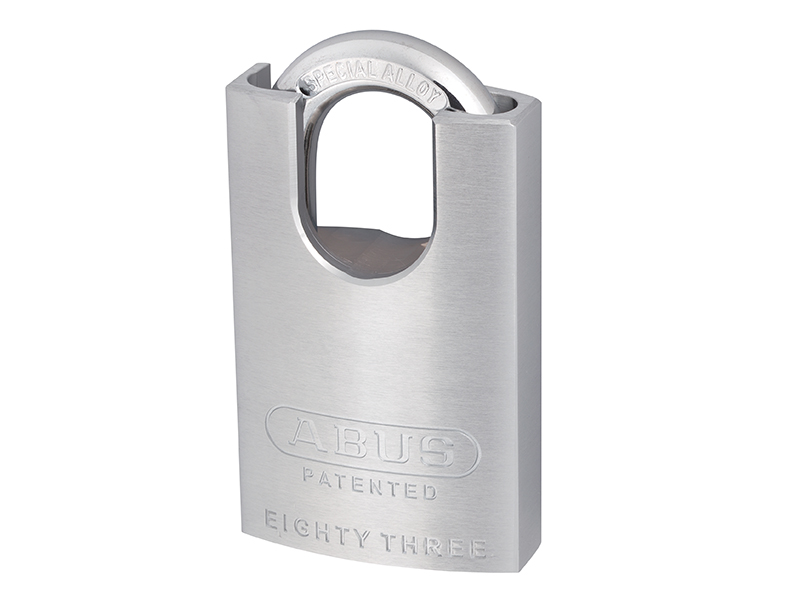 ABUS Mechanical 83/50mm Chrome Plated Brass Padlock Hardened Closed Shackle ABU8350CSC