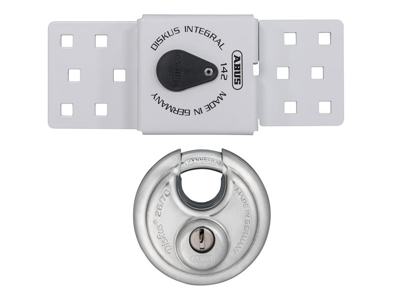 ABUS Mechanical 142 Series Sliding Door Van Lock &amp; 26/70mm Diskus Padlock ABU83978