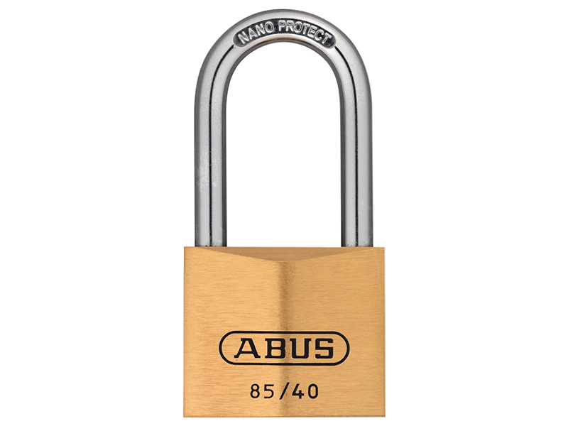 ABUS Mechanical 85/40mm Brass Padlock 40mm Long Shackle ABU8540LS