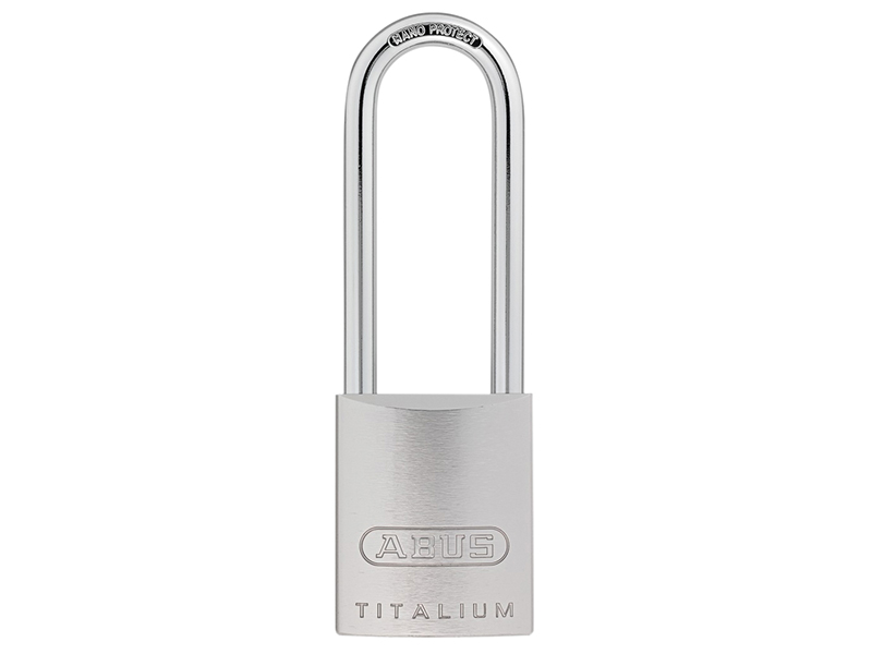 ABUS Mechanical 86TI/45mm TITALIUM Padlock Without Cylinder 80mm Long Shackle ABU86TI45LS