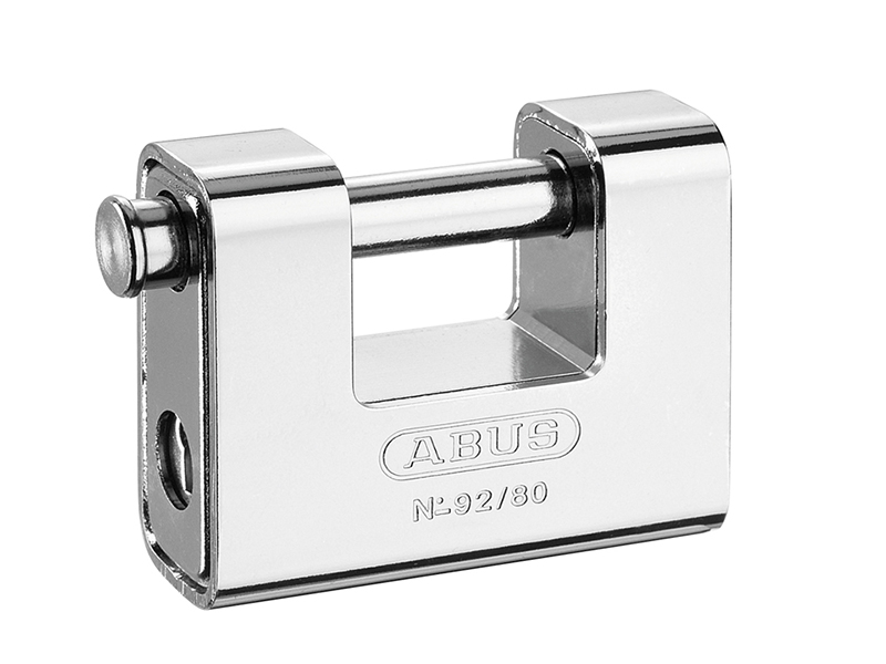 ABUS Mechanical 92/80mm Monoblock Brass Body Shutter Padlock Keyed Alike 8522 ABUKA20060