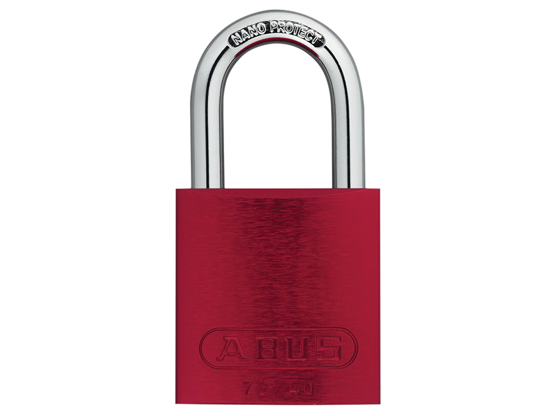 ABUS Mechanical 72/40mm Aluminium Padlock Red Keyed Alike TT02162 ABUKA45238