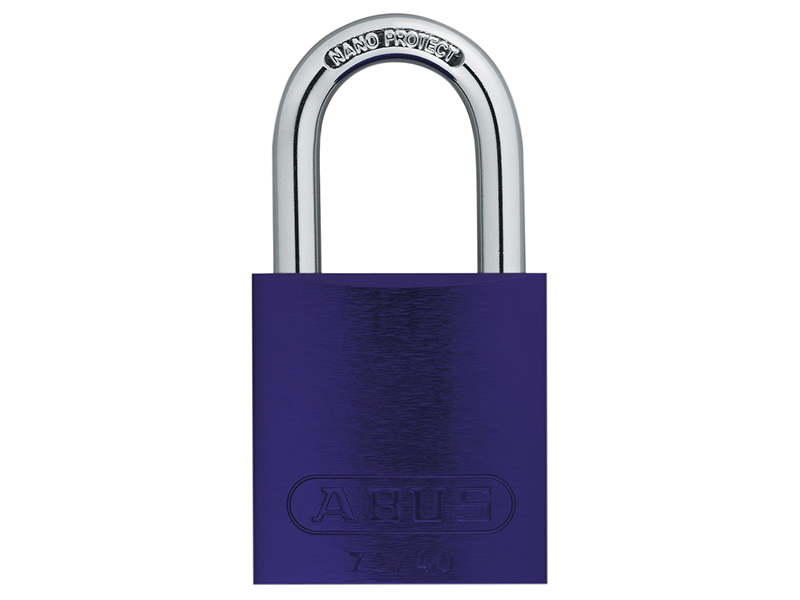 ABUS Mechanical 72/40mm Aluminium Padlock Violet Keyed Alike TT04072 ABUKA45242