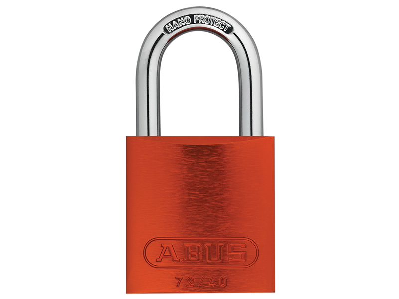 ABUS Mechanical 72/40mm Aluminium Padlock Orange Keyed Alike TT02767 ABUKA45244