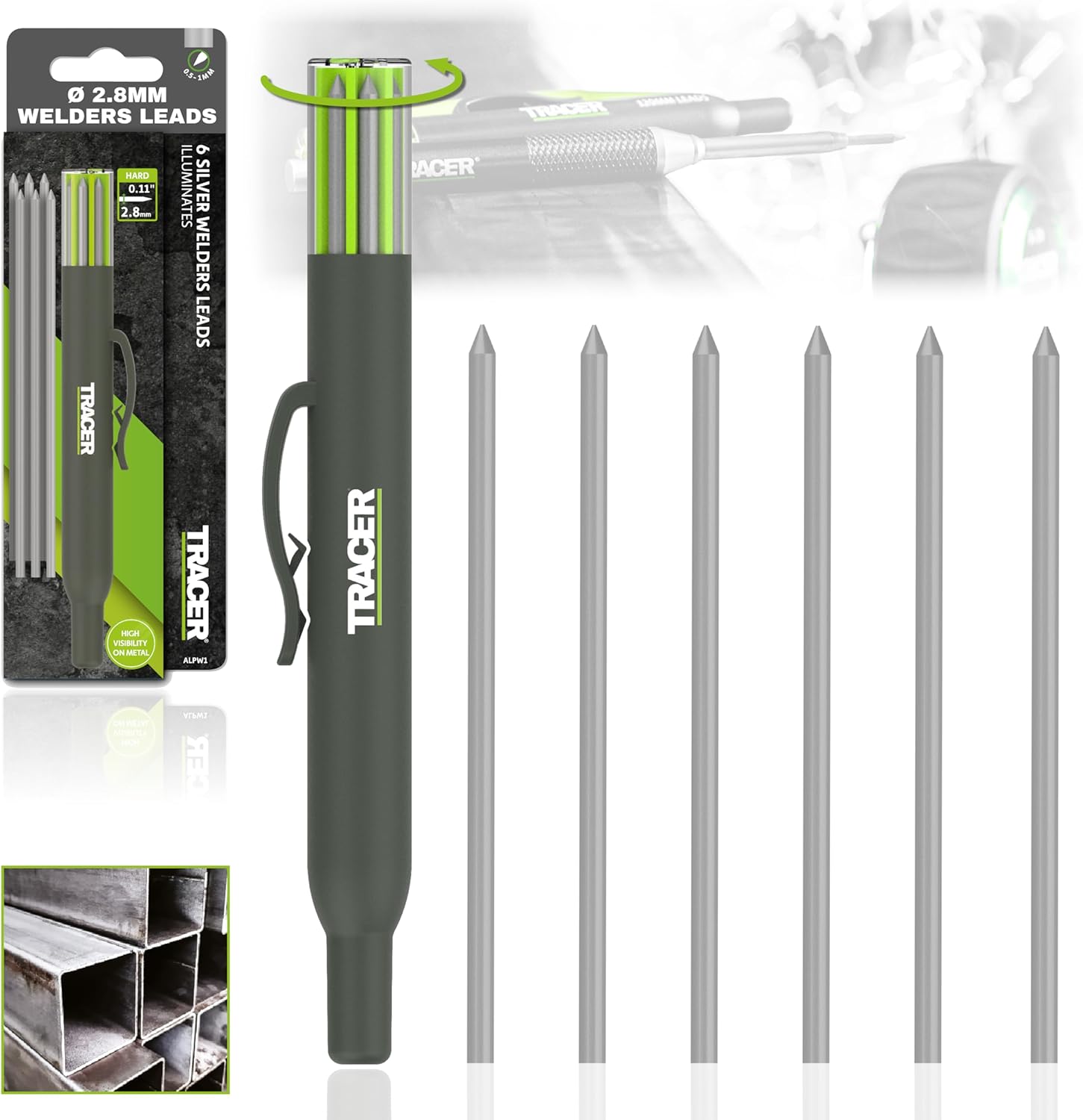 Tracer ALPW1 2.8mm Welders Leads With Holster x6
