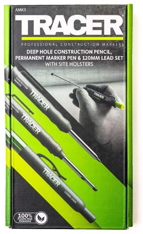 Tracer Deep Hole Carpenters Pencil & Double Tipped Marker Pen - AMK3