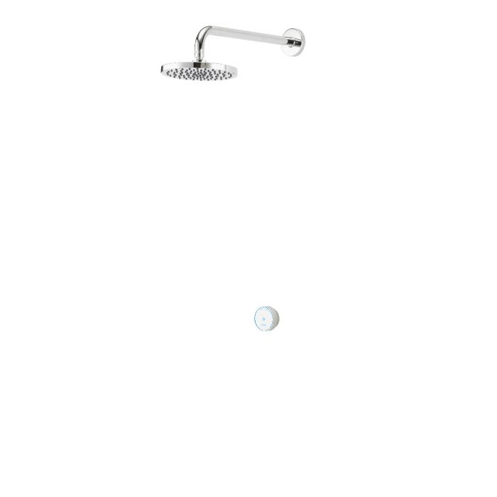 Aqualisa Quartz Blue Concealed Shower With Fixed Head - HP/Combi