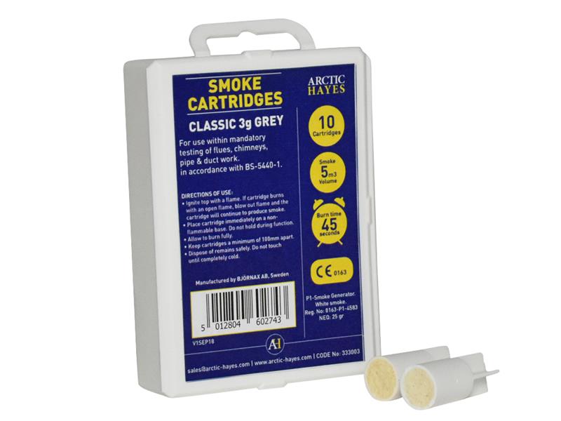 Arctic Hayes Smoke Cartridges Classic 3g Grey (Pack 10) ARC333003